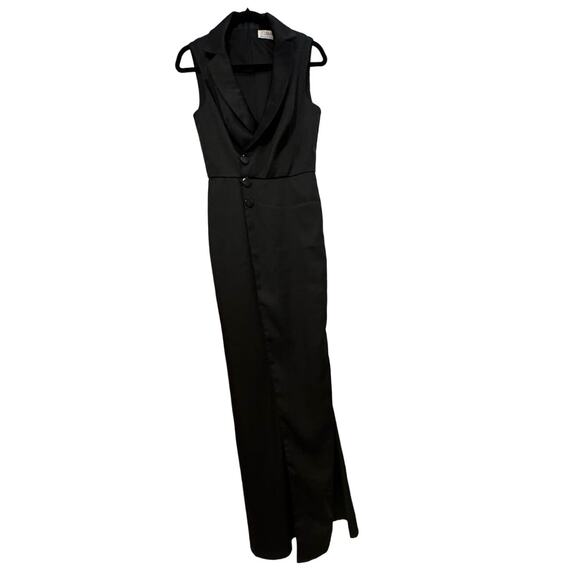 IEENA for MAC DUGGAL NWT $398 Sleeveless Faux Tux Jumpsuit Size 4 - Picture 4 of 9